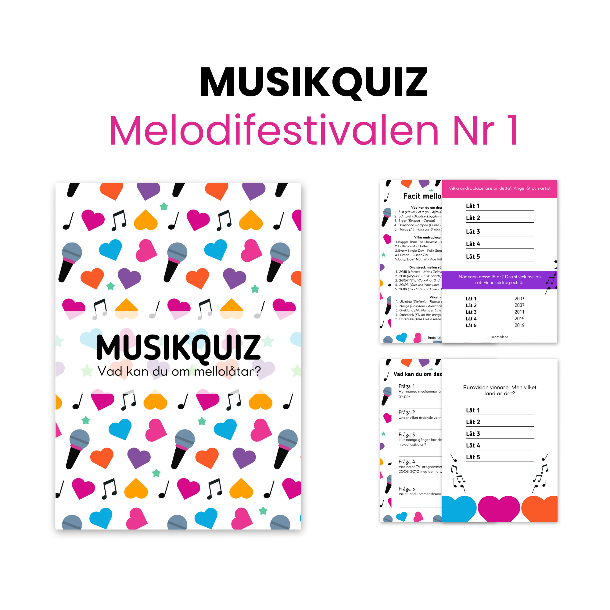 Musikquiz - Melodifestivalen Nr 1