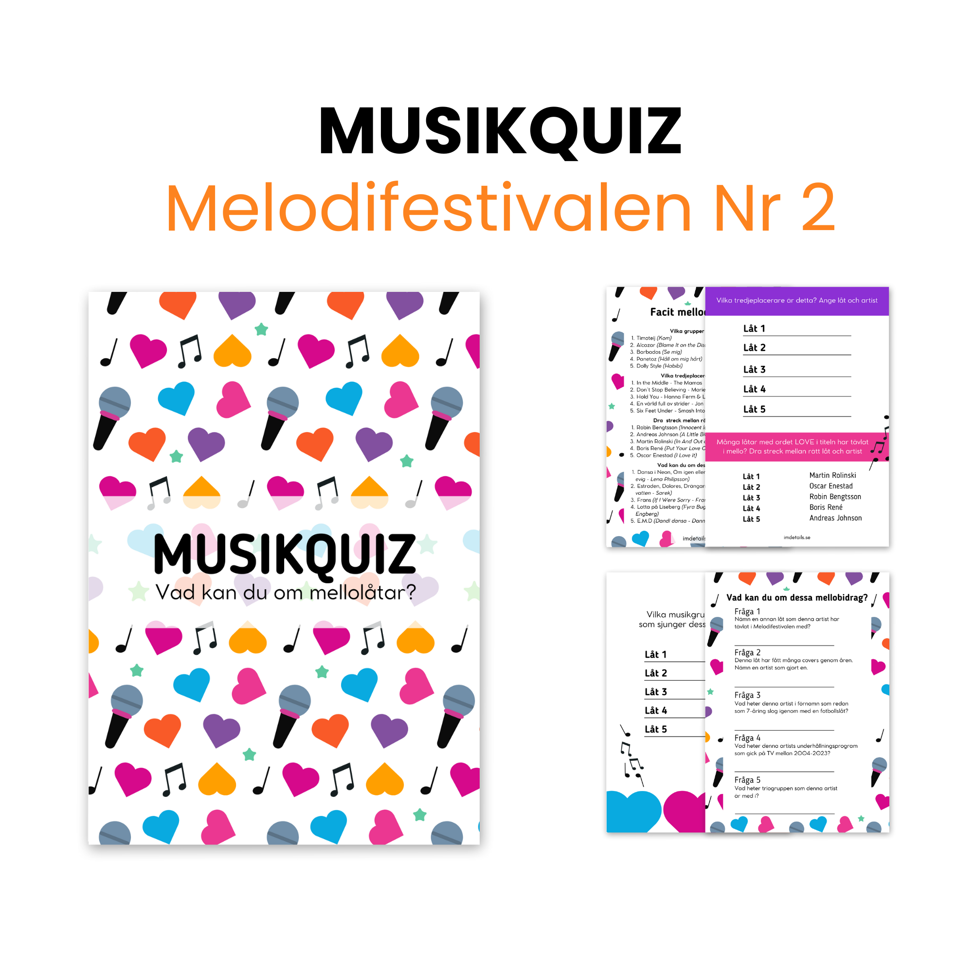 Musikquiz - Melodifestivalen Nr 2