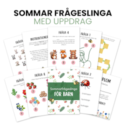 Sommar frågeslinga för barn