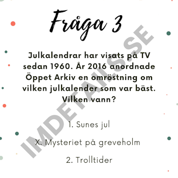 Frågeslinga om TV och serier