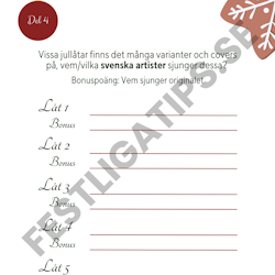 Musikquiz - Jullåtar
