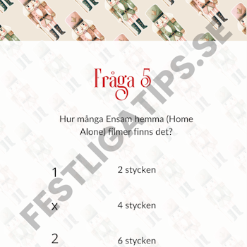 Frågeslinga till jul för vuxna