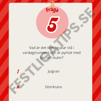 Frågeslinga till jul för barn