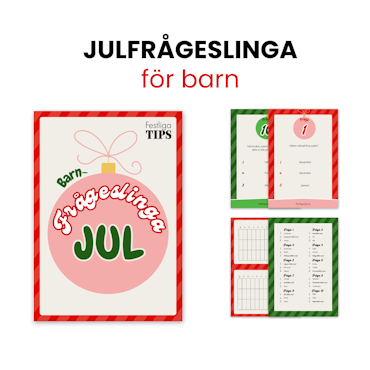 Frågeslinga till jul för barn