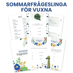 Sommarfrågeslinga för vuxna
