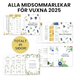 Alla midsommarlekar för vuxna 2025