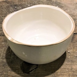Handgjord skål 14 cm. Vit