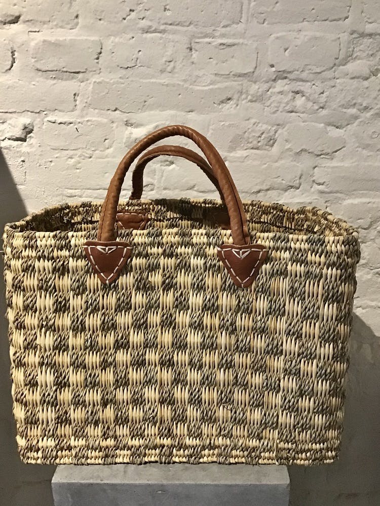 Stor stråväska/shoppingbag 45 cm.