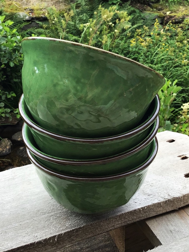 Anticato skål 14,5 cm. Grön.