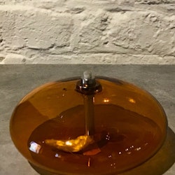 Oljelampa ellipse 10 cm. Amber.