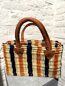 Stråväska/shoppingbag  37 cm. Färgmix.