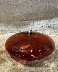 Oljelampa ellipse 14 cm. Bärnsten.