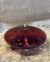 Oljelampa ellipse 18 cm. Bärnsten.