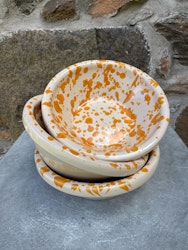 Handgjord skål 15 cm. Spruzzi. Ocragul.