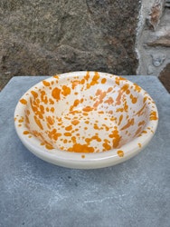 Handgjord skål 15 cm. Spruzzi. Ocragul.