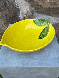 Stor skål 42 cm. Gul.