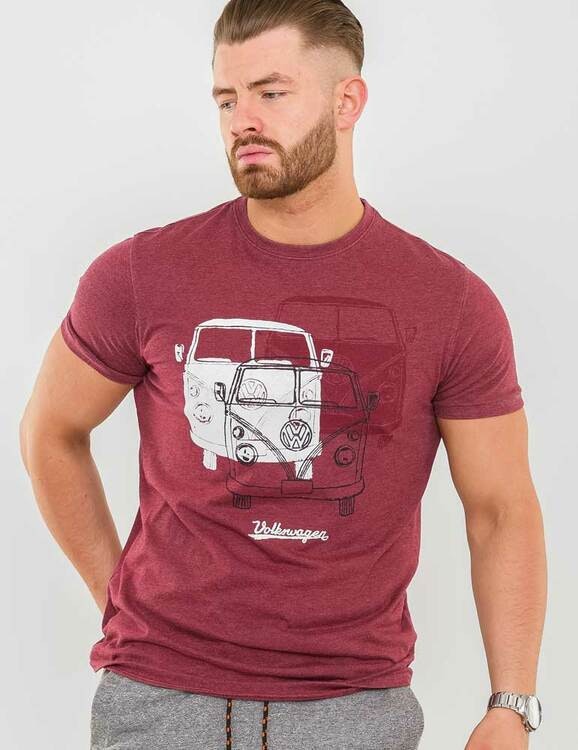 D555 Hughes VW Campervan Printed T-Shirt