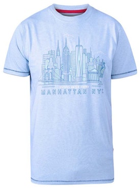 D555 Hemsworth Manhattan blå Printed T-Shirt