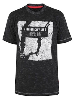 D555 Rumford Svart Reno Printed T-Shirt