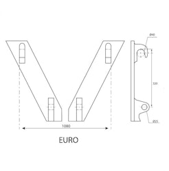 Svetsfäste Euro 40 mm