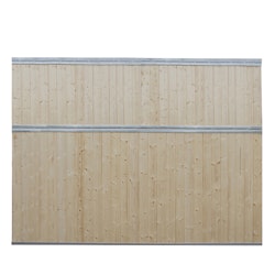 Mellanvägg 3,5 m, tät utan galler, inkl granplank. SWE
