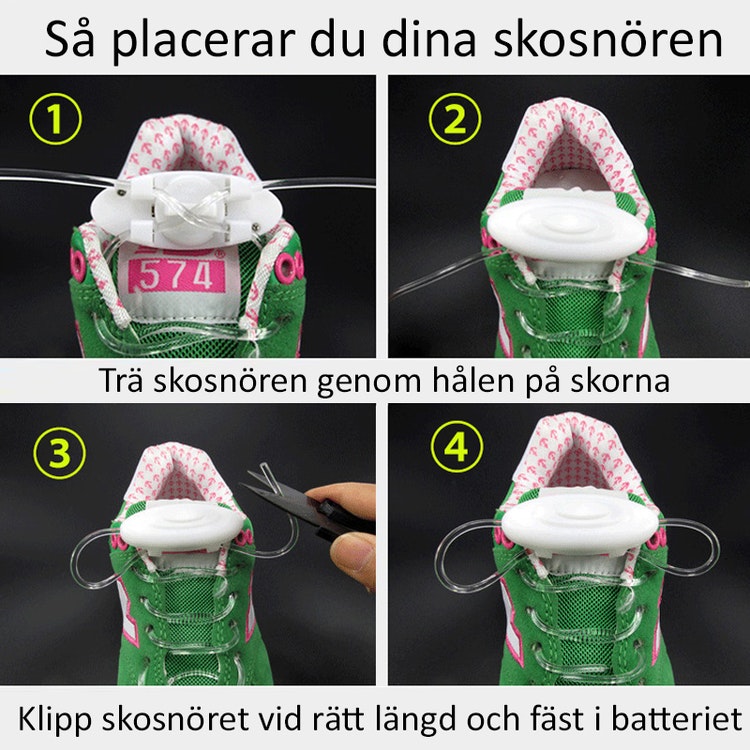 Knipperende schoenveters (led)