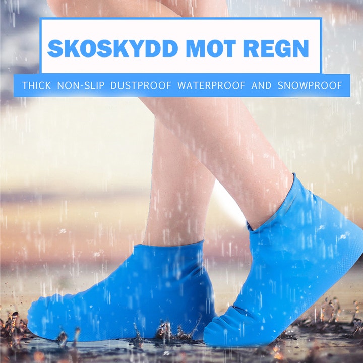 Overschoenen van rubber (blauw)