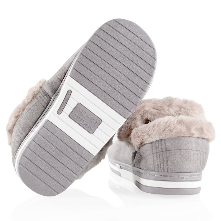Warme pantoffels (grijs)