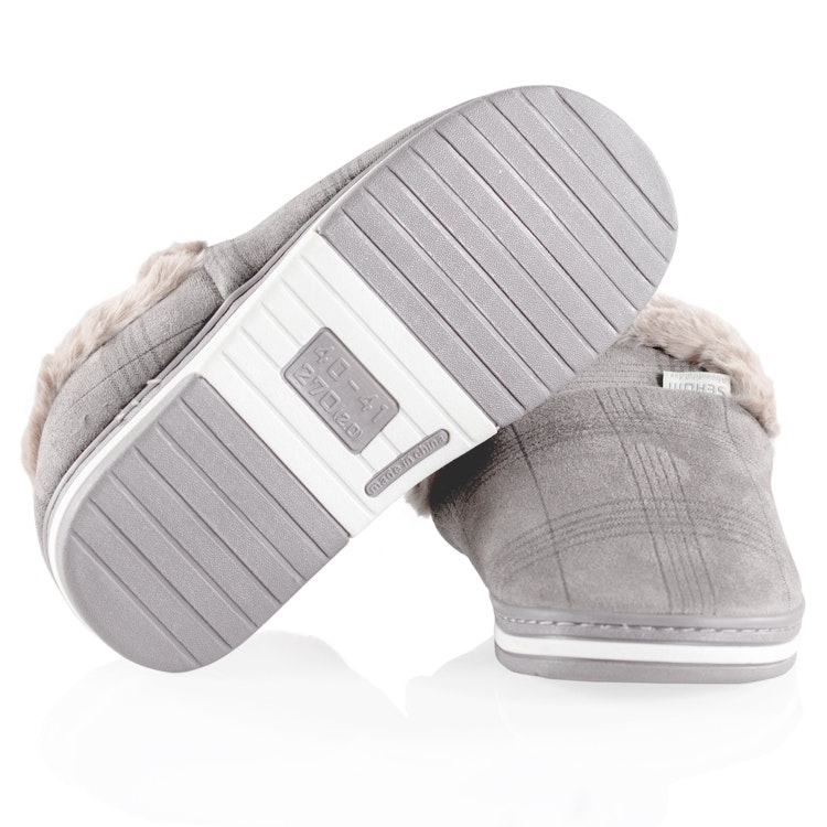 Warme pantoffels (grijs)
