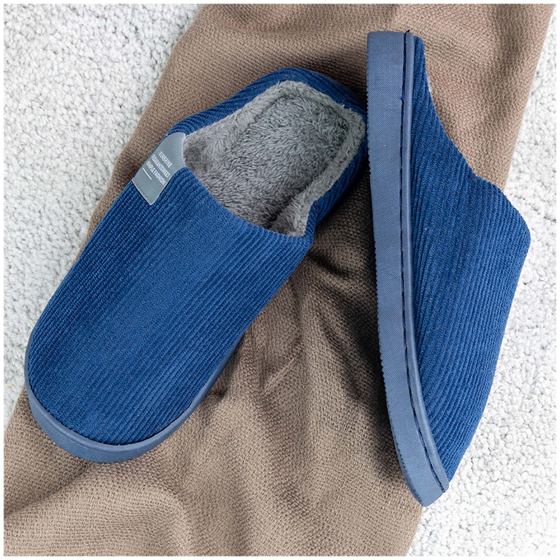 Warme pantoffels (blauw)