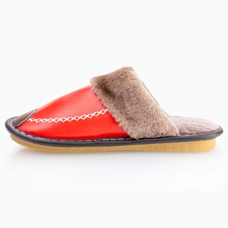 Warme pantoffels (rood)