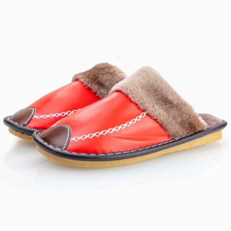 Warme pantoffels (rood)