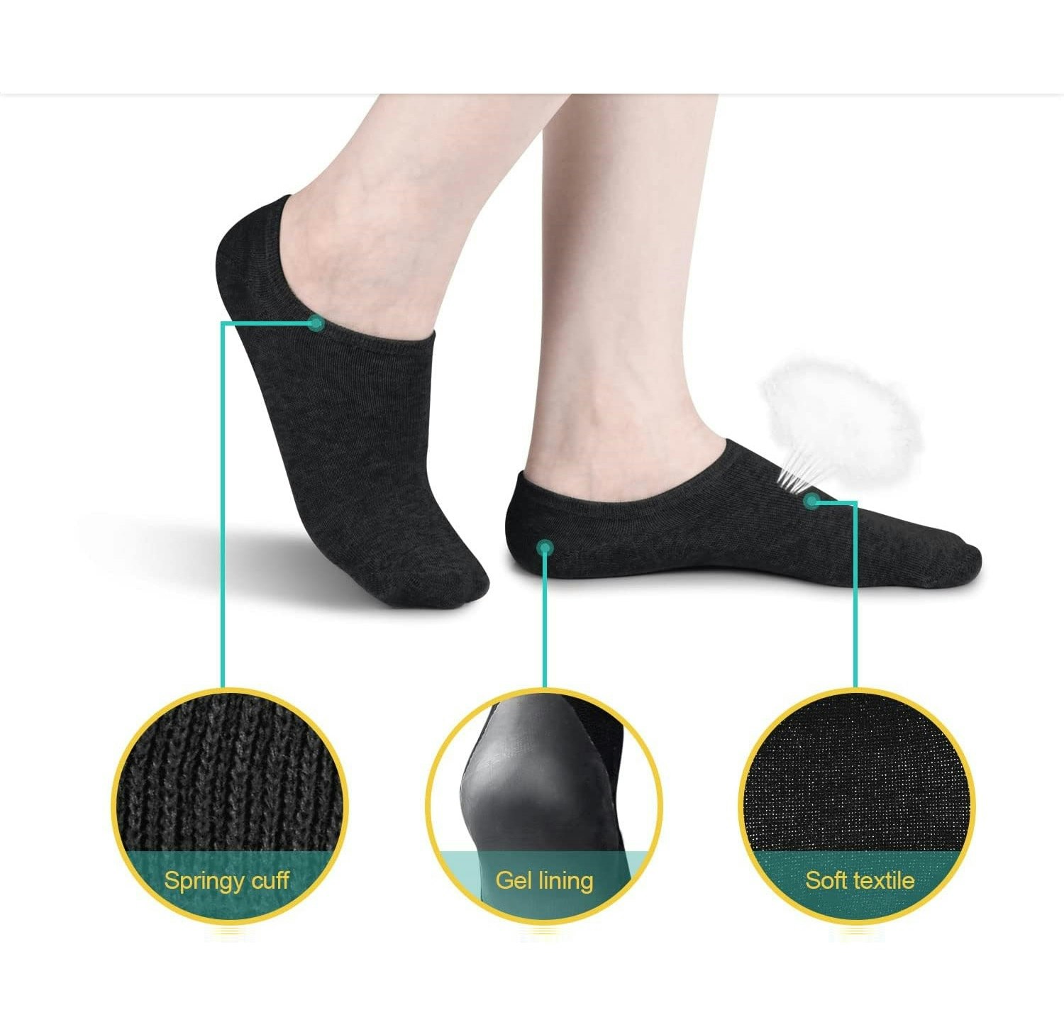 Ankelsockor med gel-kudde
