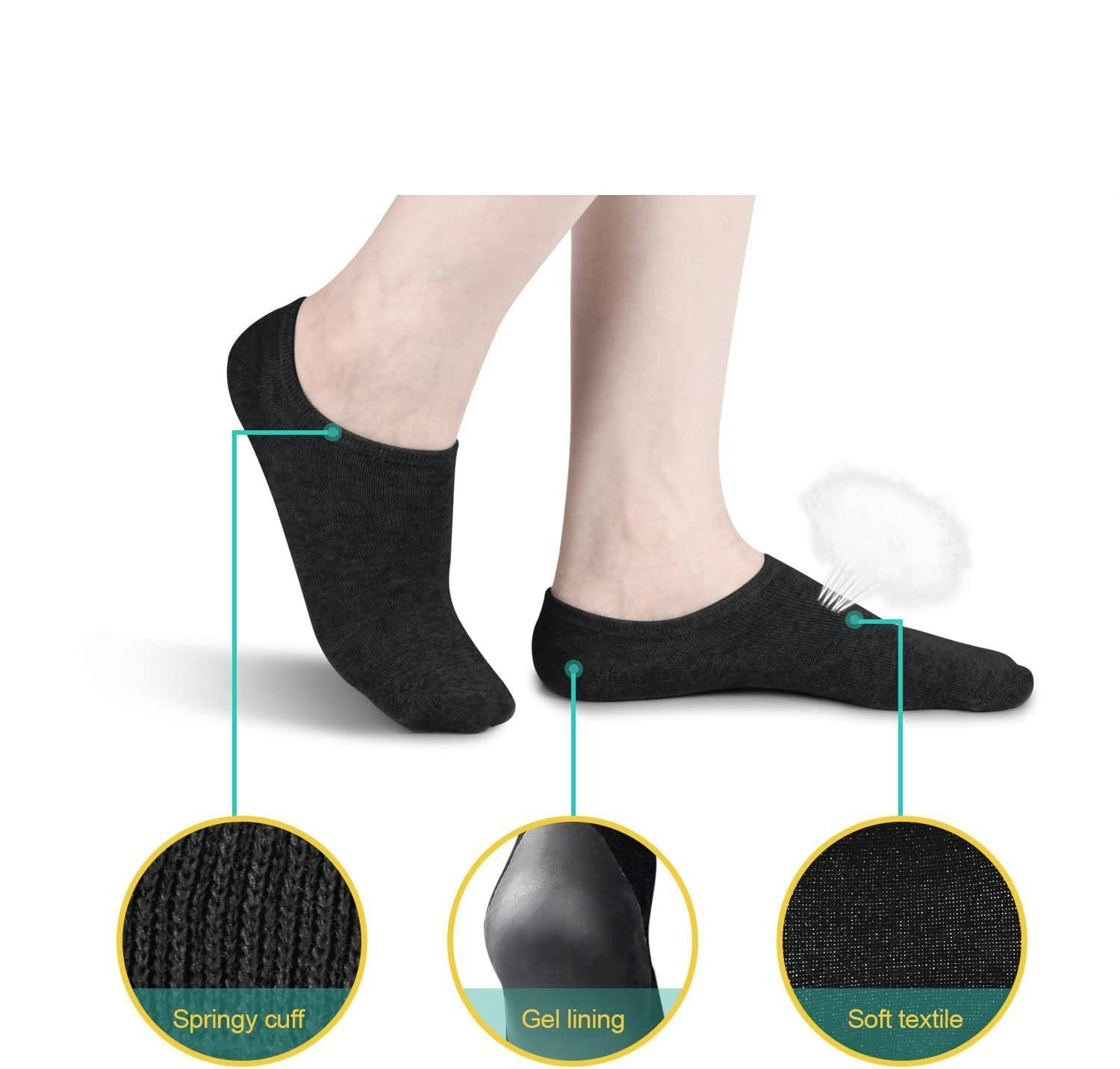 Ankelsockor med gel-kudde
