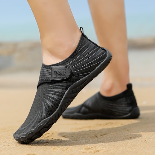 Barfotaskor velcro (Svart)