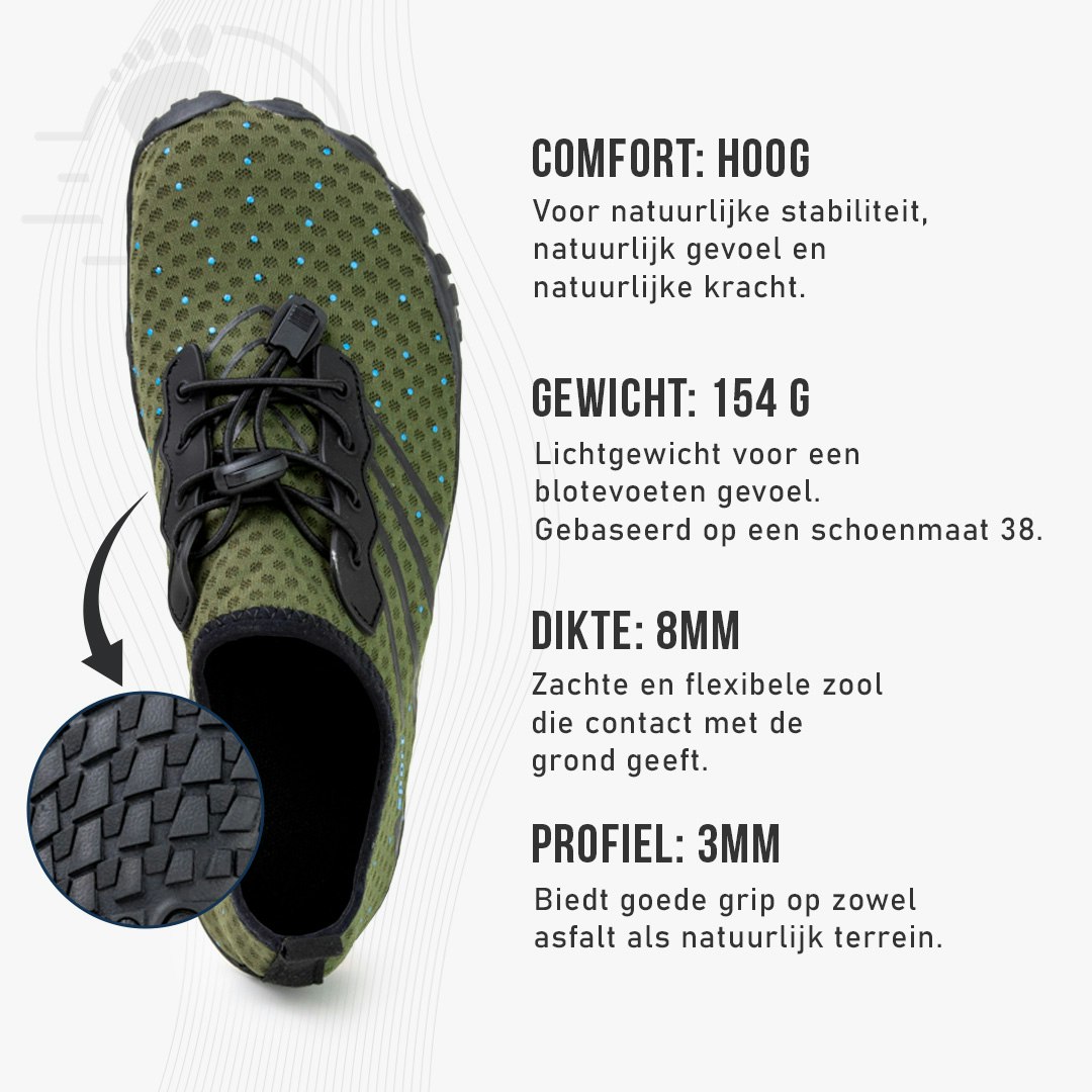 Barefootschoenen sport (groen)