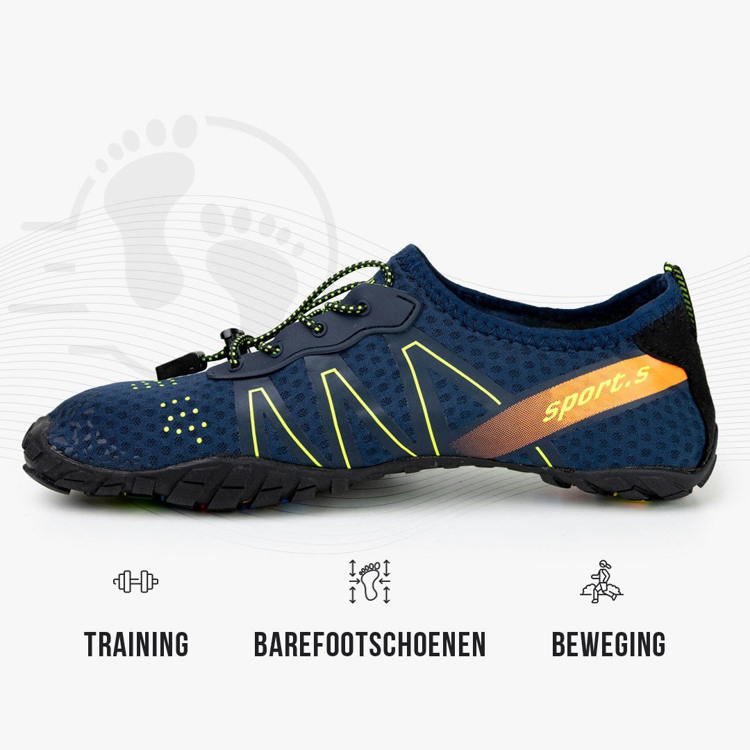 Barefoot schoenen sport (blauw)