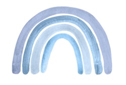 Babylove, blue rainbow, regnbue wallsticker