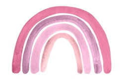 Babylove, pink rainbow, regnbue wallsticker