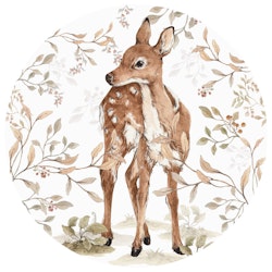 Dekornik Deer in Circle, wallstickers til børneværelser