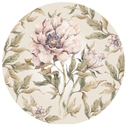 Dekornik ,peony in a circle, wallstickers til børneværelser
