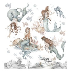 Dekornik, wallstickers mermaids