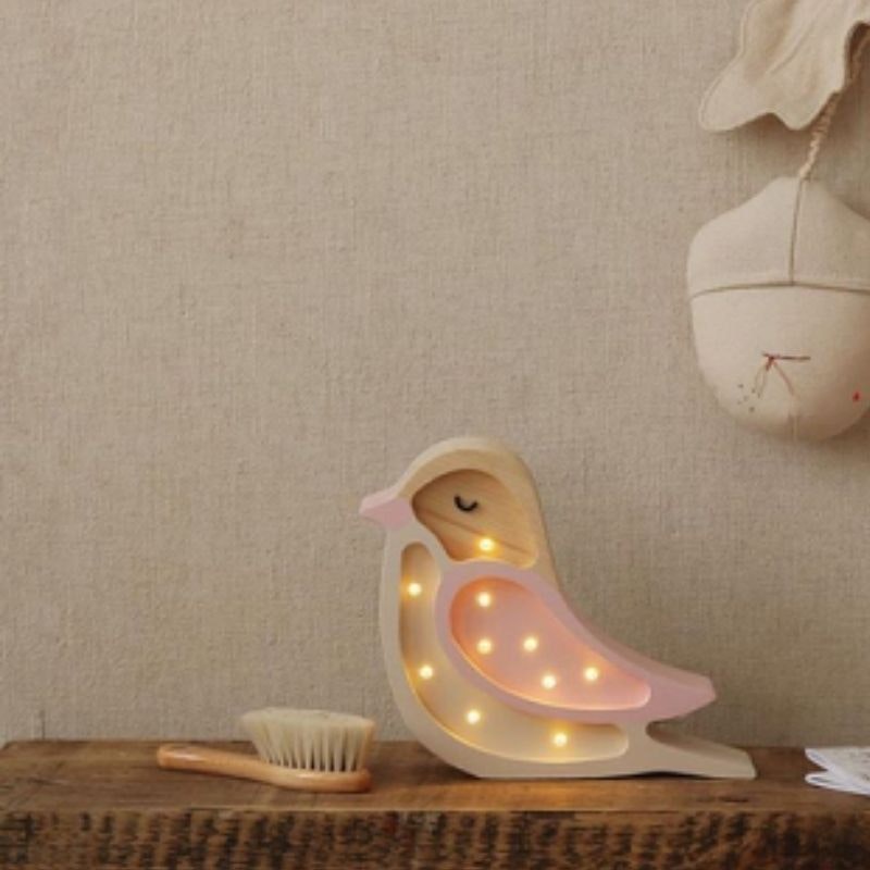 Little Lights, Lampe til børneværelset, Lille fugl strawberry cream