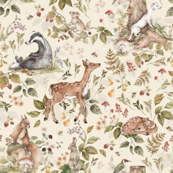Dekornik, tapet Cute Forest Animals, light
