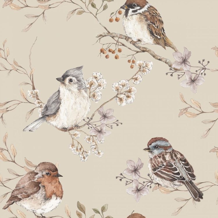 Dekornik, tapet Birds Beige