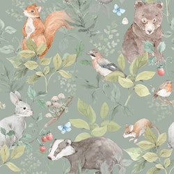 Dekorillo, tapet Green animal world