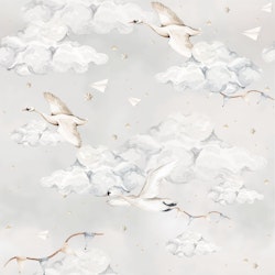 Dekornik, tapet Magic Swans Blue