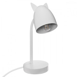 Bordlampe med ører til børneværelset, hvid