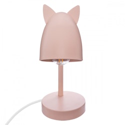 Bordlampe med ører til børneværelset, lyserød