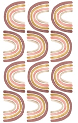 Babylove, little dusty pink rainbow, wallsticker 12 stk